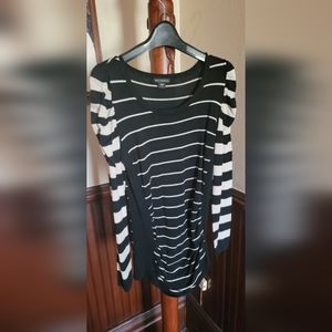 Striped long sleep blouse